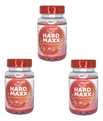 Kit 3 Hard Maxx Next Health Performance Para Saude Masculina