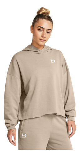 Polerón Ua Rival Terry Para Mujer Café Under Armour