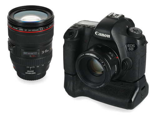  Canon Eos 6d + Grip + Lente Ef 24-105 F4l + Ef 50 F1.8 