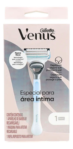 Máquina De Afeitar Gillette Venus Area Íntima Recargable 