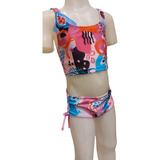 Malla Bikini Solcitos Lycra Top Y Culotte Nena Art. 4238