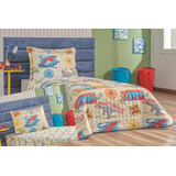 Kit Cobre Leito + Jogo De Lençol Cama Infantil Juvenil