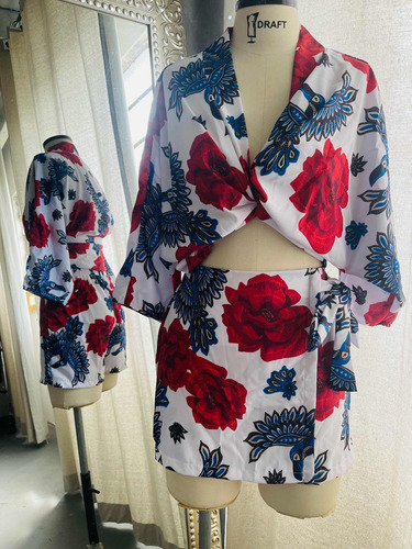 Conjunto Shorts Saia Com Kimono