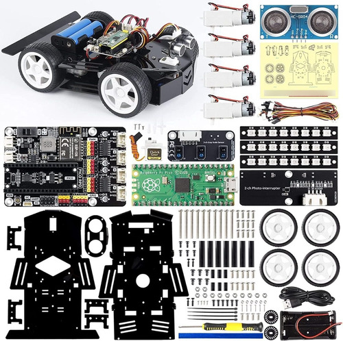 Kit P/ Armar Auto Robot Raspberry Pi Pico Sunfounder Rgb Led