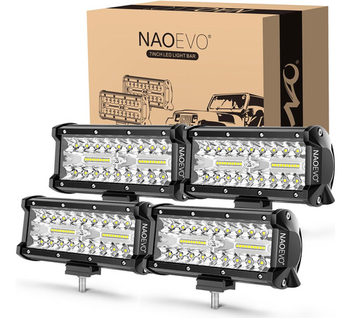 Barra De Luz Led De 7 Pulgadas, 480 W, 48,000 Lúmenes, Luces