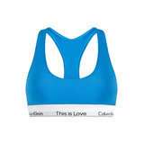 Brasier Con El Logo Mujer Azul Calvin Klein