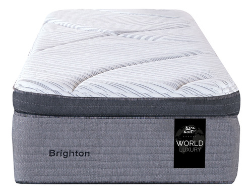 Colchón King Koil World Luxury Brighton 100cm X 190cm 1 Plaza Y Media De Resortes Con Europillow Viscoelástico