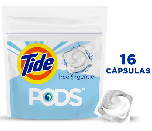 Detergente En Capsulas Tide Pods Free & Gentle 16 Unidades
