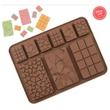 Molde De Silicona Multi Tabletas + 6 Mini Chocolate Texturas