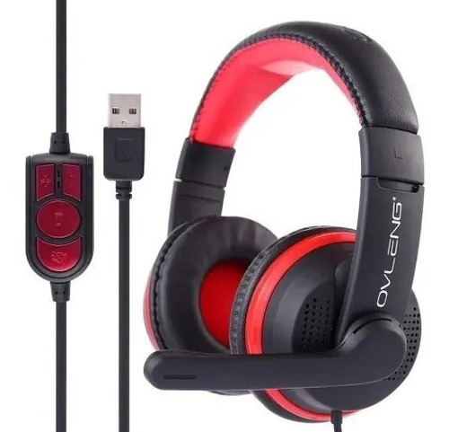 Audifonos Gamer Usb Pc Control De Volumen Gt91