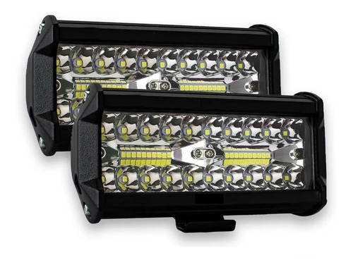 Barras D Faros 40 Led Luz Fija Y Estrobo Blanca Par 4x4 Jeep