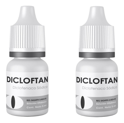 Dicloftan 5 Ml Santgar Solución Oftálmica Perro Gato 2 Pack