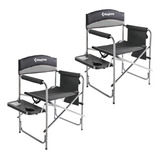 Kingcamp Silla De Director Plegable De Campamento, Silla Co. Color Negro/ Gris (black/medium Grey)