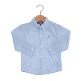 Camisa Social Masc Tommy Hilfiger Original Infantil Listras