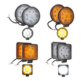 Par Faros 9 Led Auxiliar Universal Auto Moto Estrobo Pvc