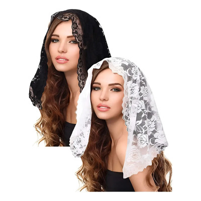 2 Mantilla De Encaje Capilla Iglesia Católica Velo Exquisita | MercadoLibre
