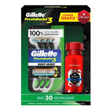 Rastrillos Desechables Gillette Body Sense 3 Rastrillos + Desodorante Old Spice 56g