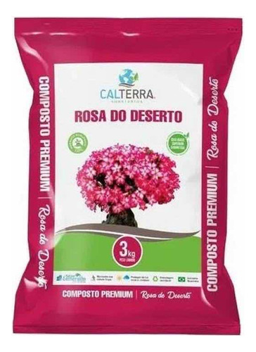 Substrato Rosa Do Deserto  3 Kg  Calterra Composto Premium