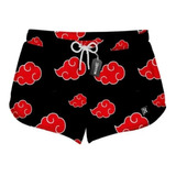 Short Praia Akatsuki Anime Bermuda Feminina 