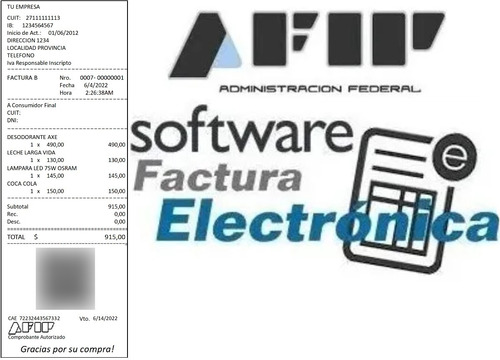Demo Software Factura Electrónica Afip Ticket Fiscal
