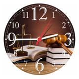 Relógio De Parede Direito Advocacias Decorar Gg 50 Cm 06