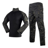 Tom Conjunto Táctico Uniforme Manga Larga Camuflaje