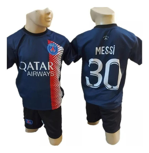 Kit Conjunto Infantil Do Paris Saint Germain Azul Do 6 Ao 14