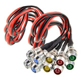 10pc 10mm 12v Led Luces Indicadoras Bombilla Panel De