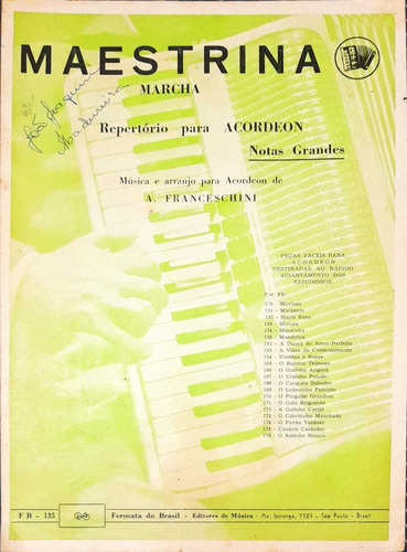 Partitura Acordeon Maestrina Marcha - A. Franceschini