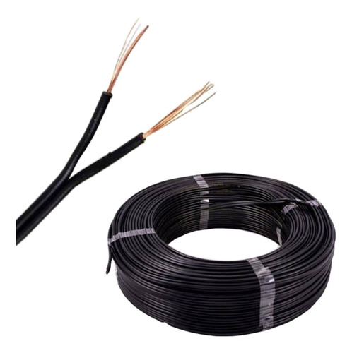 Pormoção Fio Paralelo 0,75mm 8awg 100m Preto Premium Top Cobertura Palha