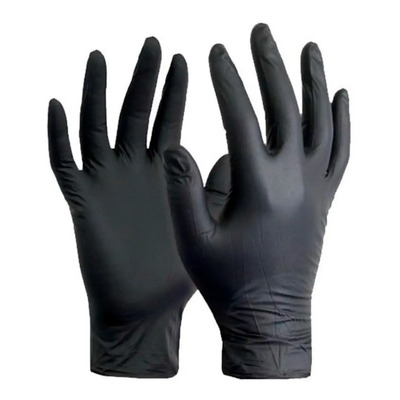 Guantes Ambiderm Plus negro talla G de látex con polvo x 100 unidades | Envío gratis