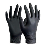 Guantes Descartables Ambiderm Plus Negro Color Negro Talle S De Látex Con Polvo X 100 Unidades