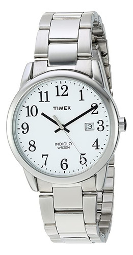Reloj Hombre Timex Cristal Mineral Con Luz 38 Mm Tw2r233009j Color De La Correa Plateado Color Del Bisel Plateado Color Del Fondo Plateado