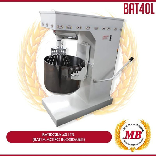 Batidora Planetaria 40 Lts Mb 10 Velocidades