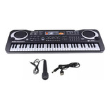 Piano Eléctrico Infantil Mini De 61 Teclas Negro Multifuncio