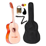 Guitarra Clásica De Madera + Funda Y Accesorios De Regalo