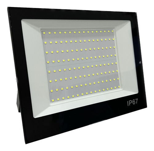 Refletor Led Holofote 200w Prova D'água Branco Frio Bivolt Cor Da Carcaça Preto Cor Da Luz Branco-frio 110v/220v