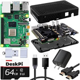 Geeekpi Raspberry Pi 4 8gb Kit - Edición De 64gb, Deskpi Lit