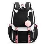 Mochila Kawaii Estilo Coreano Juvenil Con Puerto Usb