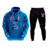 Conjunto De Moletom Filme Infantil Stitch Desenho Criança