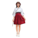 Rt Vestido Kimono Japonés Vintage Con Falda Tipo Camisa