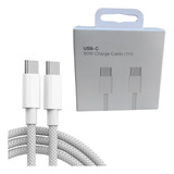 Cabo Recarga 60w Conector Usb-c 1m Trançado Para iPhone 15