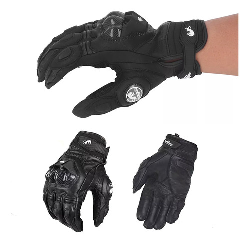 Guantes Moto Motocicleta Piel Protecciones Biker Perforados