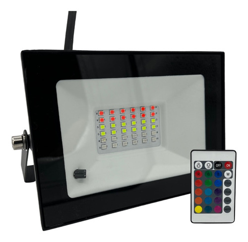 Refletor Led Holofote 200w Rgb C/ Controle Ip67 Bivolt