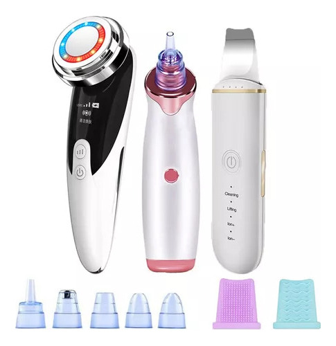 Masajeador Facial Eléctrico Led, Skin Scrubber, Vaccum