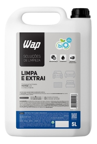 Detergente Extratoras Estofado Tapete 5 L Limpa E Extrai Wap