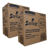 2 Cajas Sanita Toalla Interdoblada Con 2000 Piezas 20/ 100