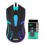 Mouse Gamer Com Fio Óptico Usb Led Rgb 1000 Dpi Barato Preto