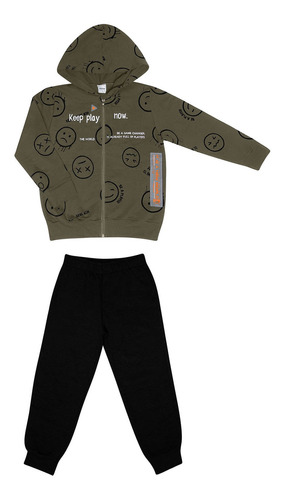 Conjunto Infantil Masculino Play Now Rovitex Kids Verde