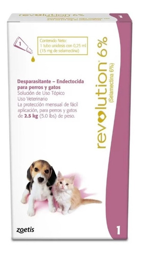 Revolution Antipulga Perro Gato Hasta 2.5 K 2,5 Conejo Hurón